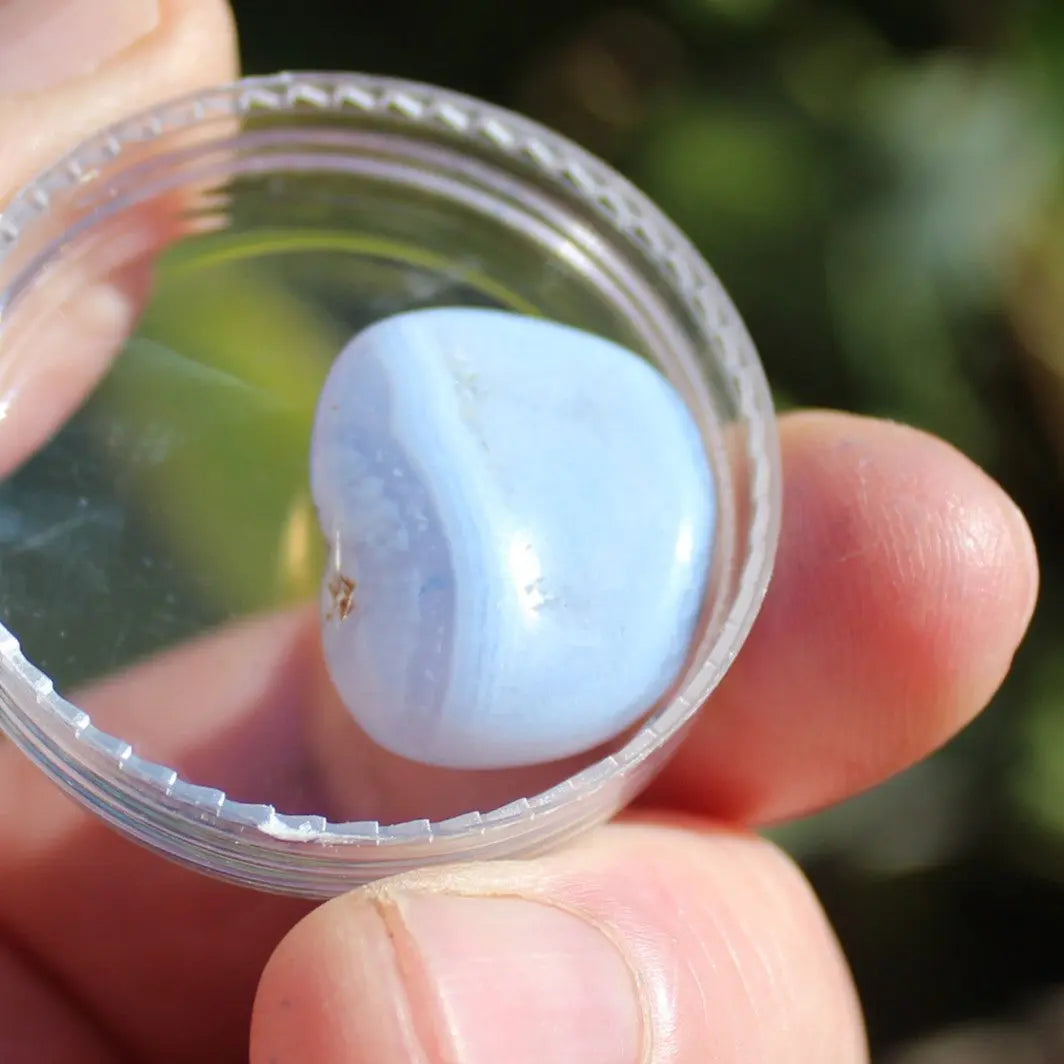 Blue Chalcedony polished crystal 5-6g Rocks and Things