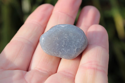 Blue Chalcedony tumbled stone 18g Rocks and Things