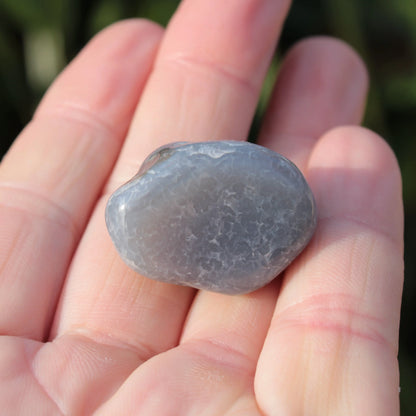 Blue Chalcedony tumbled stone 18g Rocks and Things