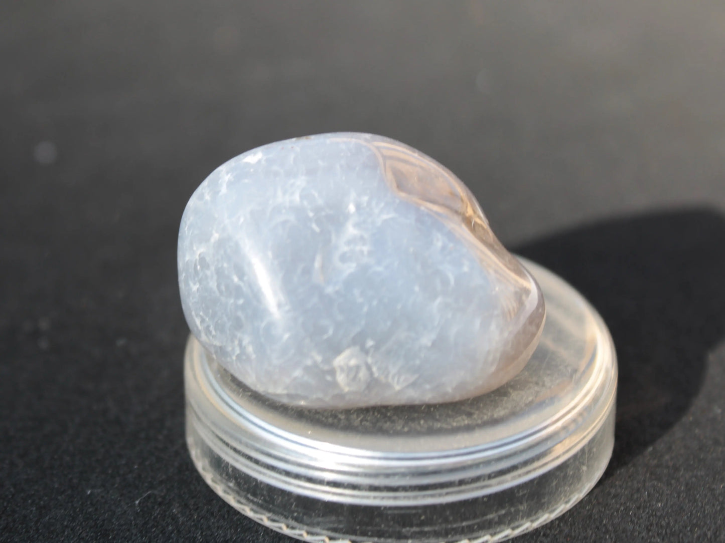 Blue Chalcedony tumbled stone 18g Rocks and Things