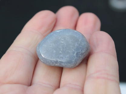 Blue Chalcedony tumbled stone 18g Rocks and Things