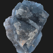Blue Fluorite cubic cluster with Clear Calcite 168.8g Rocks and Things