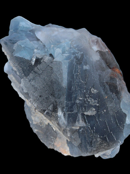 Blue Fluorite cubic cluster with Clear Calcite 168.8g Rocks and Things