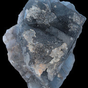 Blue Fluorite cubic cluster with Clear Calcite 168.8g Rocks and Things