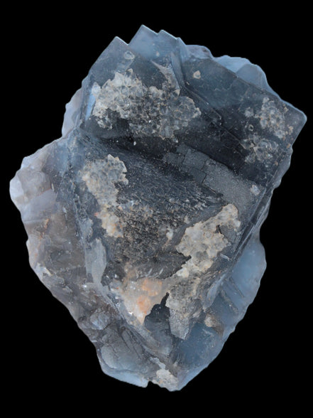 Blue Fluorite cubic cluster with Clear Calcite 168.8g Rocks and Things