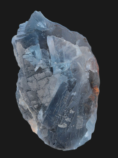 Blue Fluorite cubic cluster with Clear Calcite 168.8g Rocks and Things