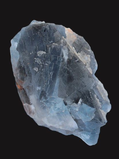 Blue Fluorite cubic cluster with Clear Calcite 168.8g Rocks and Things