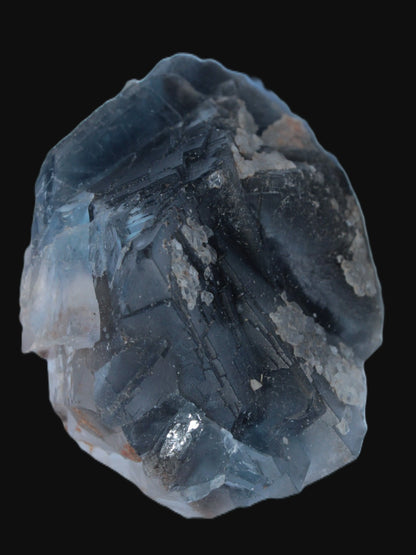 Blue Fluorite cubic cluster with Clear Calcite 168.8g Rocks and Things