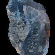 Blue Fluorite cubic cluster with Clear Calcite 168.8g Rocks and Things