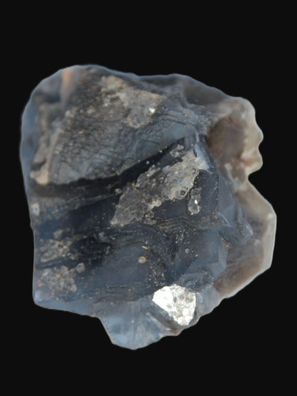 Blue Fluorite cubic cluster with Clear Calcite 168.8g Rocks and Things