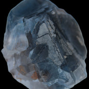 Blue Fluorite cubic cluster with Clear Calcite 168.8g - Rocks and Things Store