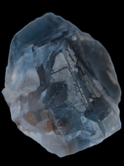 Blue Fluorite cubic cluster with Clear Calcite 168.8g Rocks and Things