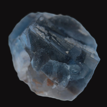 Blue Fluorite cubic cluster with Clear Calcite 168.8g Rocks and Things