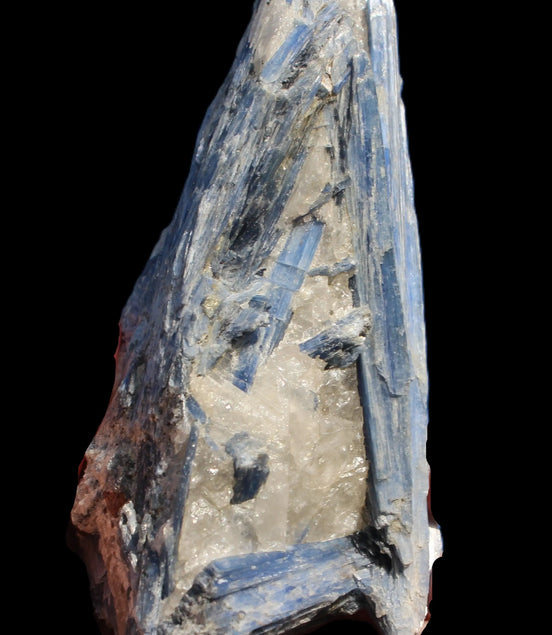 Blue Kyanite cluster with stand 830g in sunlight - Rocks and Things Store
