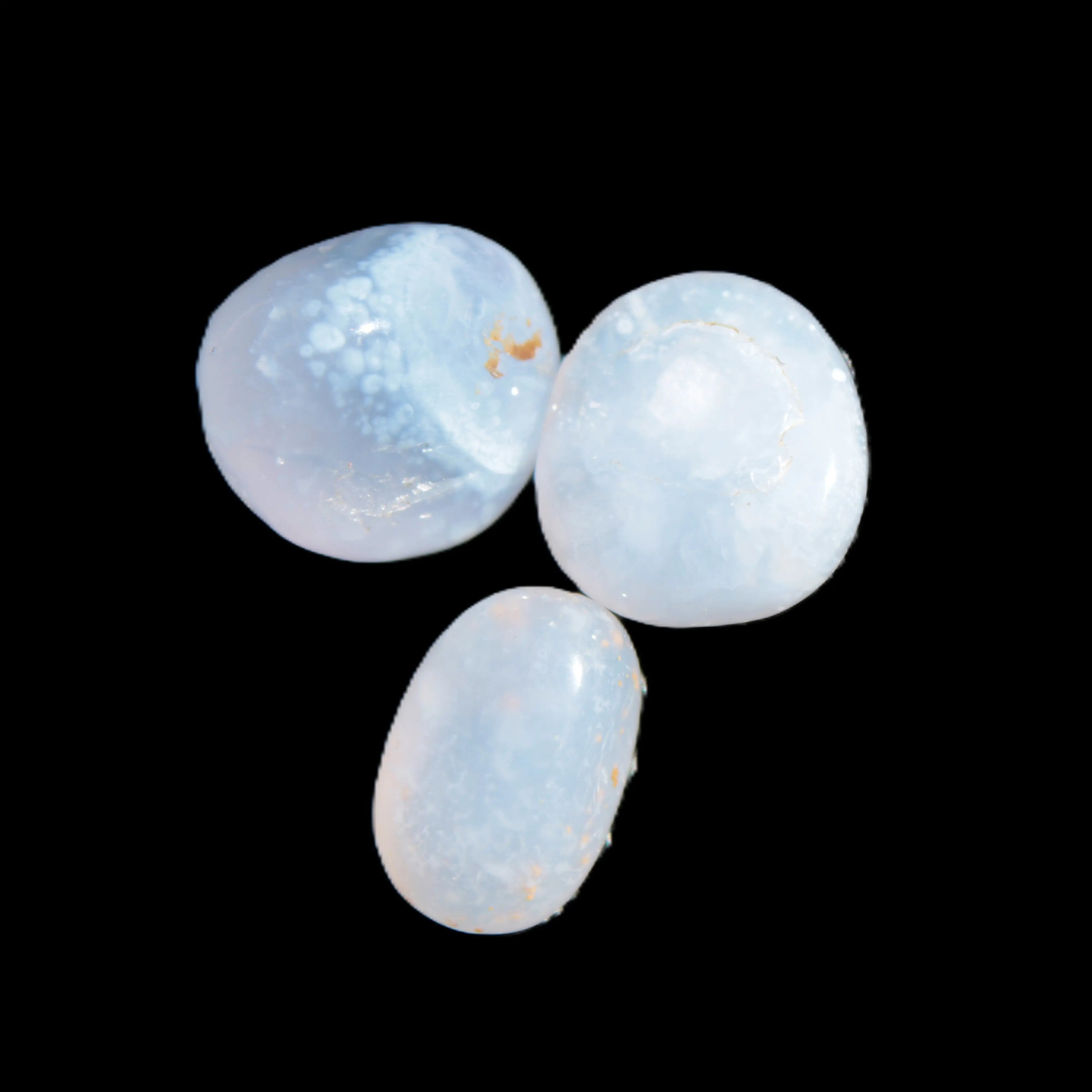 Blue Lace Agate 3 polished stones 8g Rocks and Things