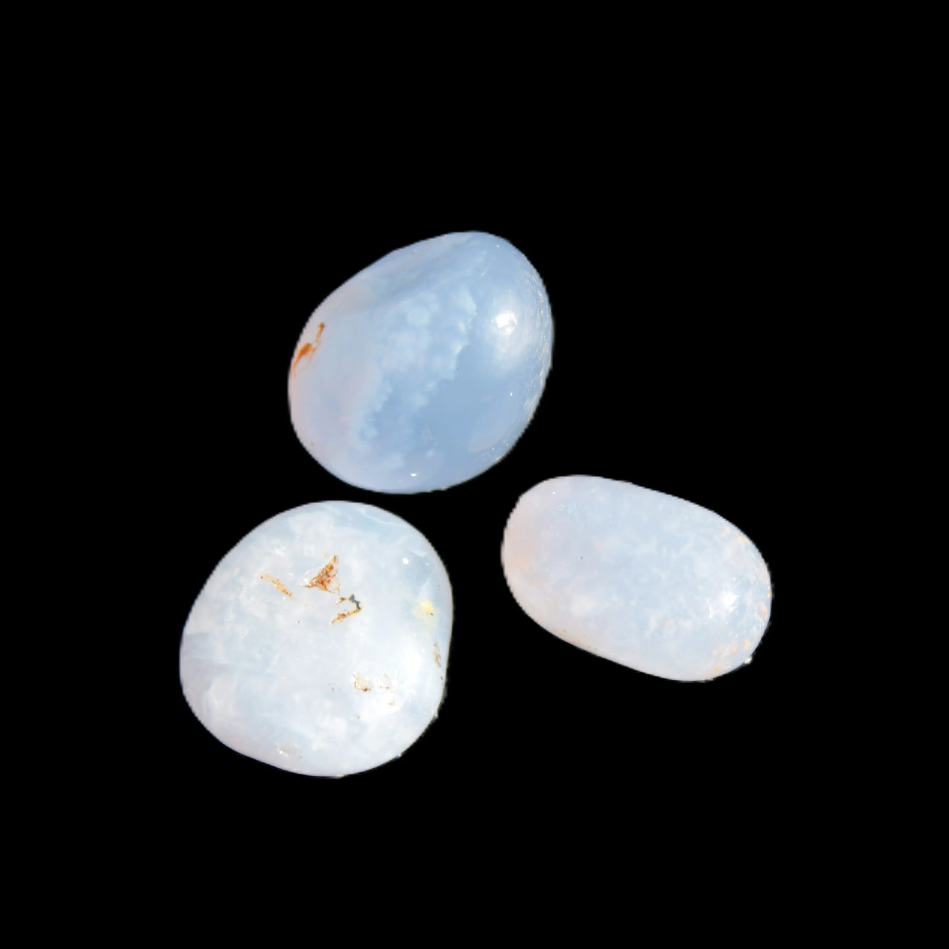 Blue Lace Agate 3 polished stones 8g Rocks and Things