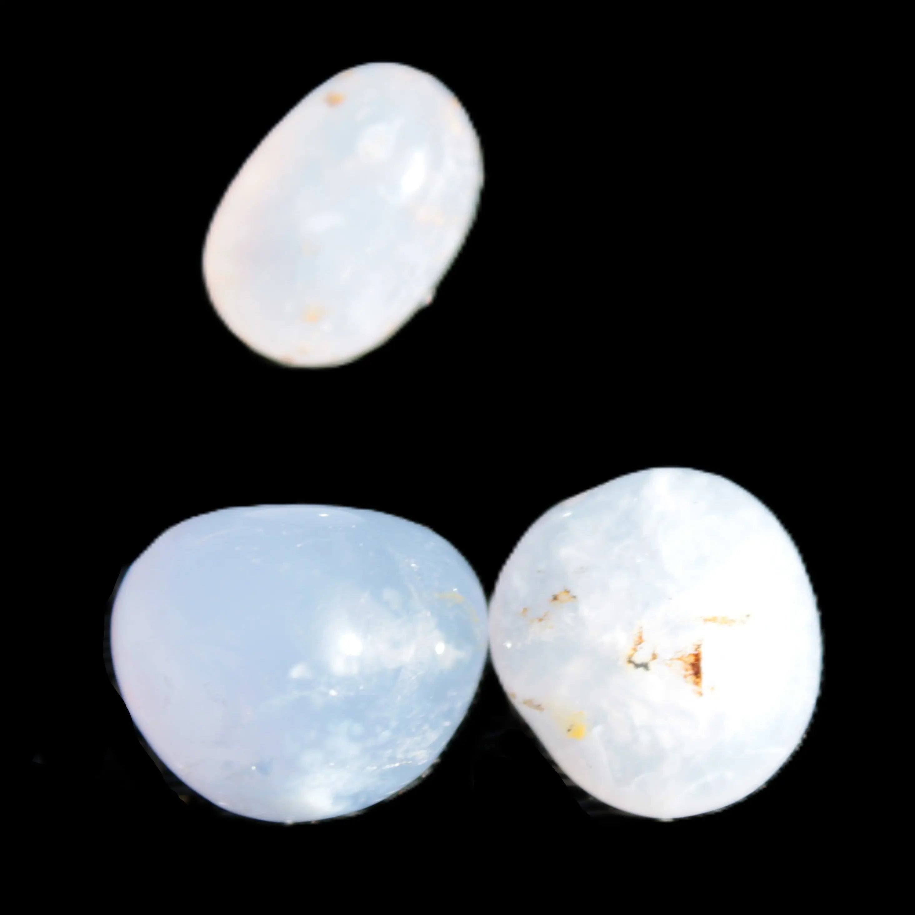 Blue Lace Agate 3 polished stones 8g Rocks and Things
