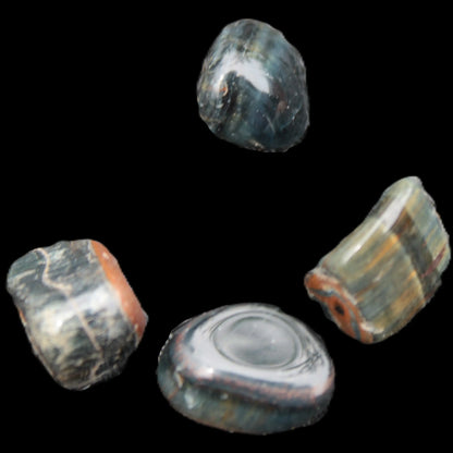 Blue Tigers Eye 3 tumbled stones 10-12g Rocks and Things