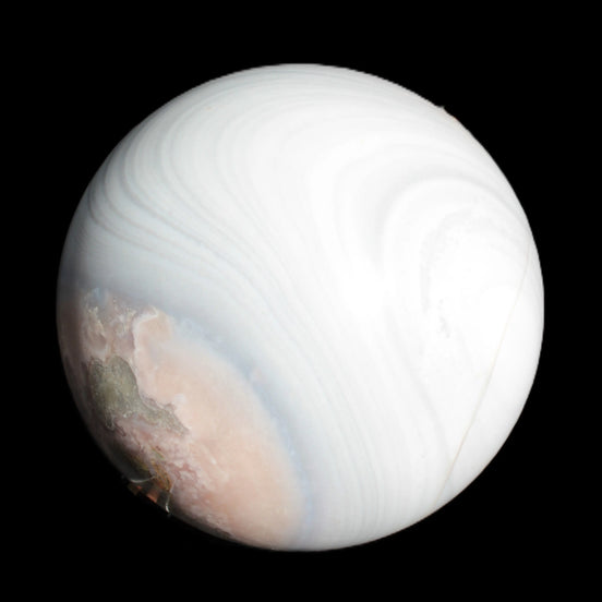 Blue and Pink Sakura Agate sphere 125mm 3380g Rocks and Things Store