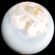 Blue and Pink Sakura Agate sphere 125mm 3380g Rocks and Things Store