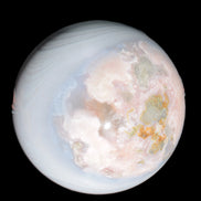 Blue and Pink Sakura Agate sphere 125mm 3380g Rocks and Things Store