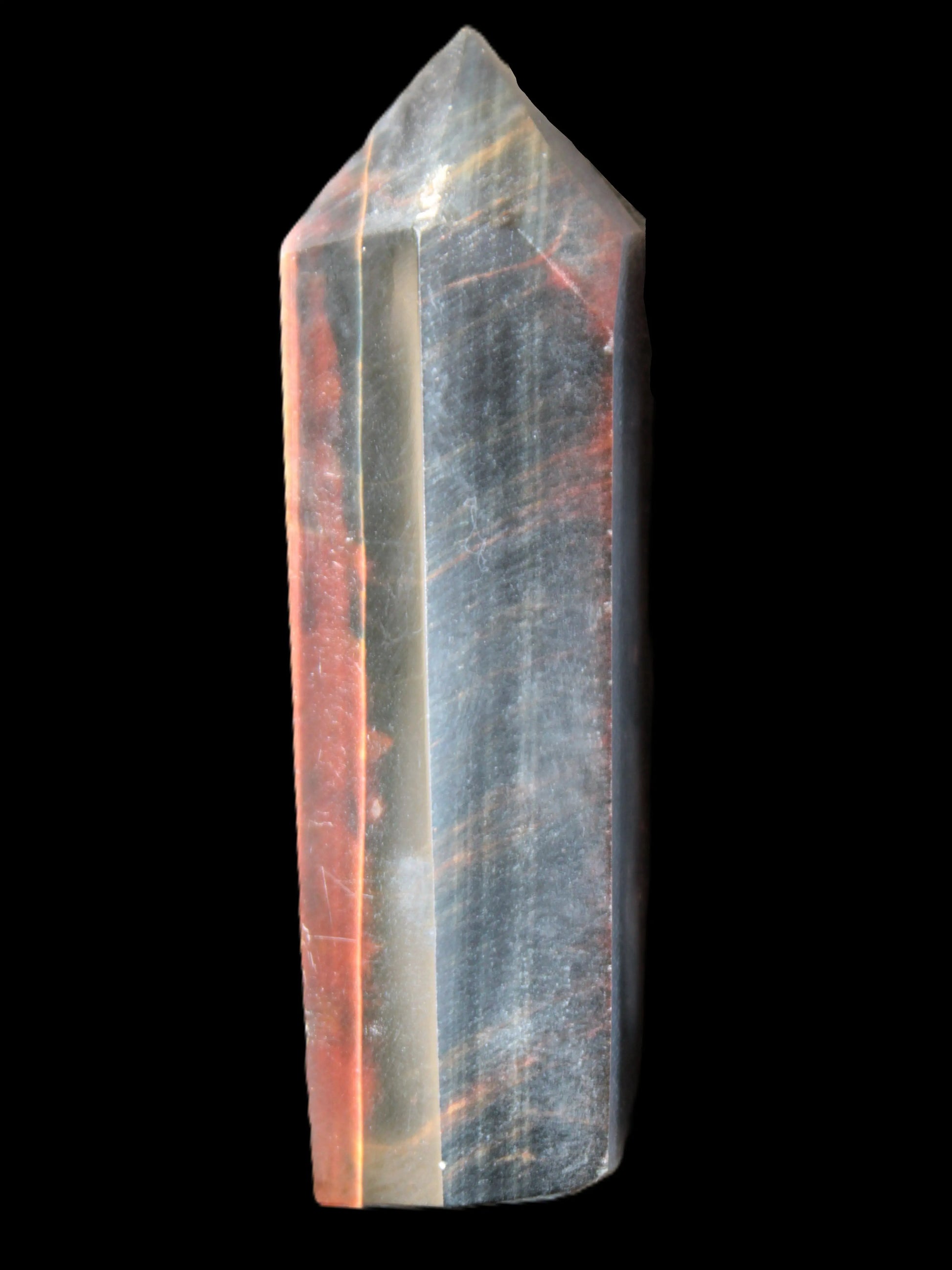 Blue and Red Tigers Eye wand 70mm  52.5g Rocks and Things Store