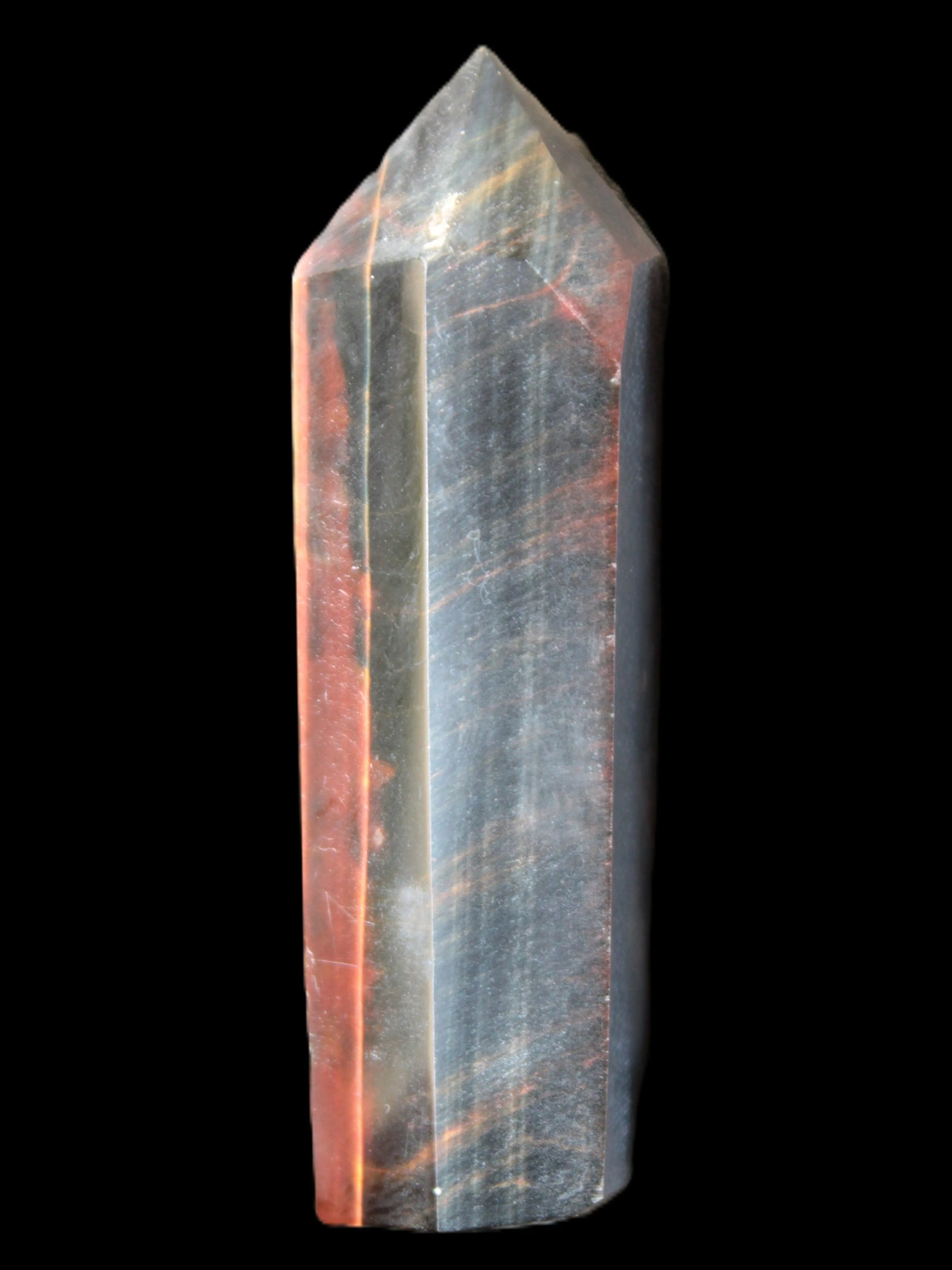 Blue and Red Tigers Eye wand 70mm  52.5g Rocks and Things Store