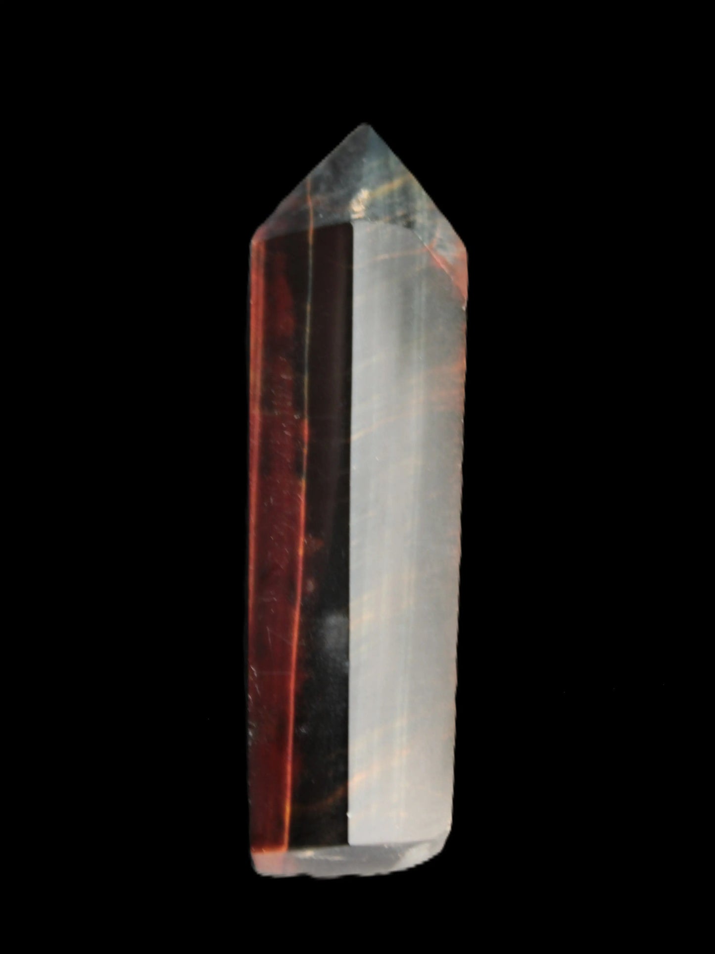 Blue and Red Tigers Eye wand 70mm  52.5g Rocks and Things Store