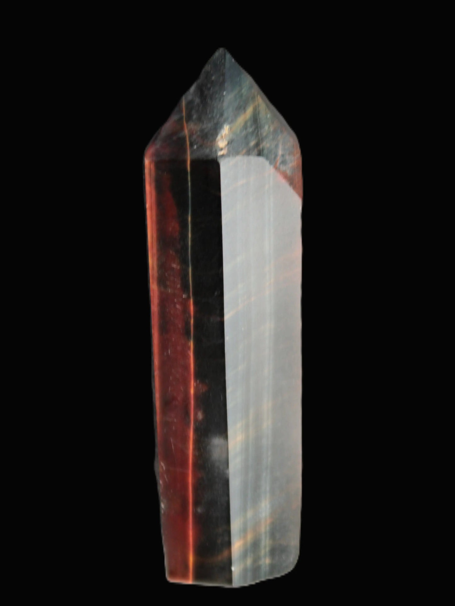 Blue and Red Tigers Eye wand 70mm  52.5g Rocks and Things Store