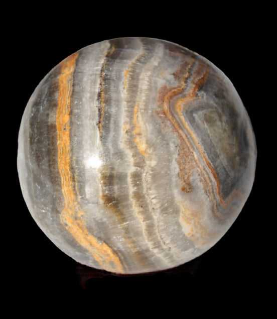 Bumblebee Calcite sphere 53mm 199g - Rocks and Things Store