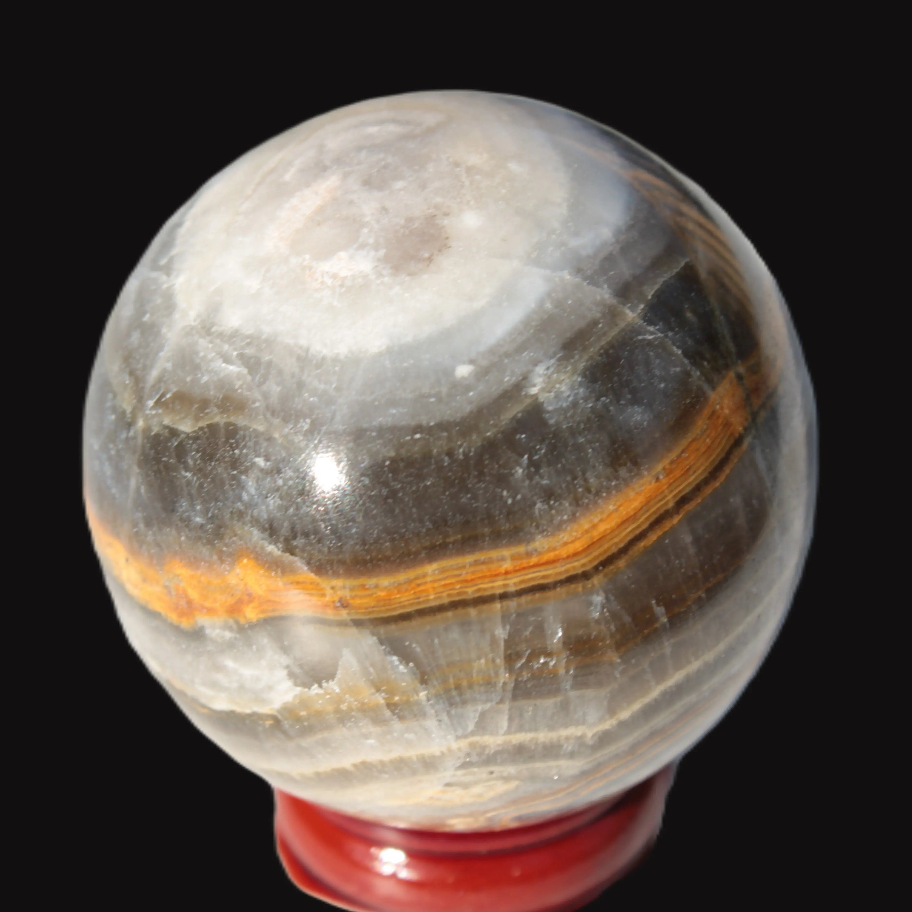 Bumblebee Calcite sphere 53mm 199g - Rocks and Things Store