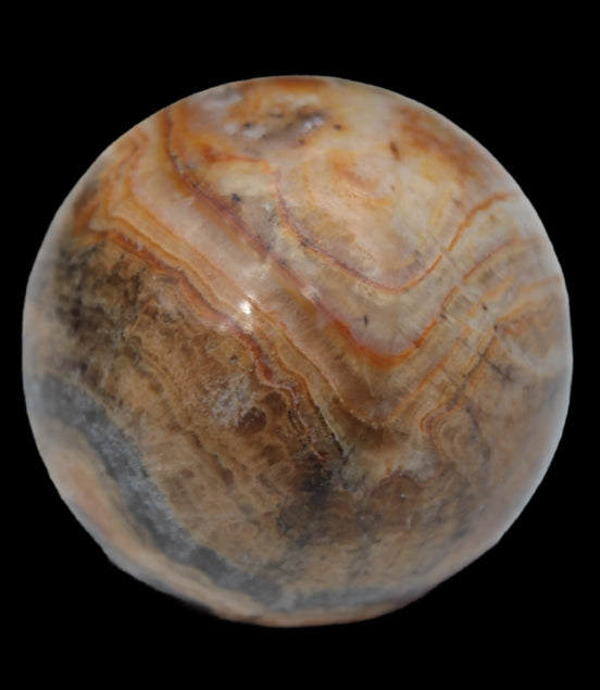 Bumblebee Calcite sphere 80g in sunlight - Rocks and Things Store