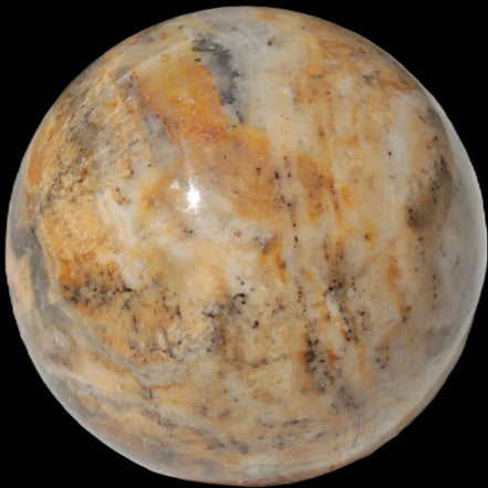 Calcite banded sphere 180g in sunlight - Rocks and Things Store