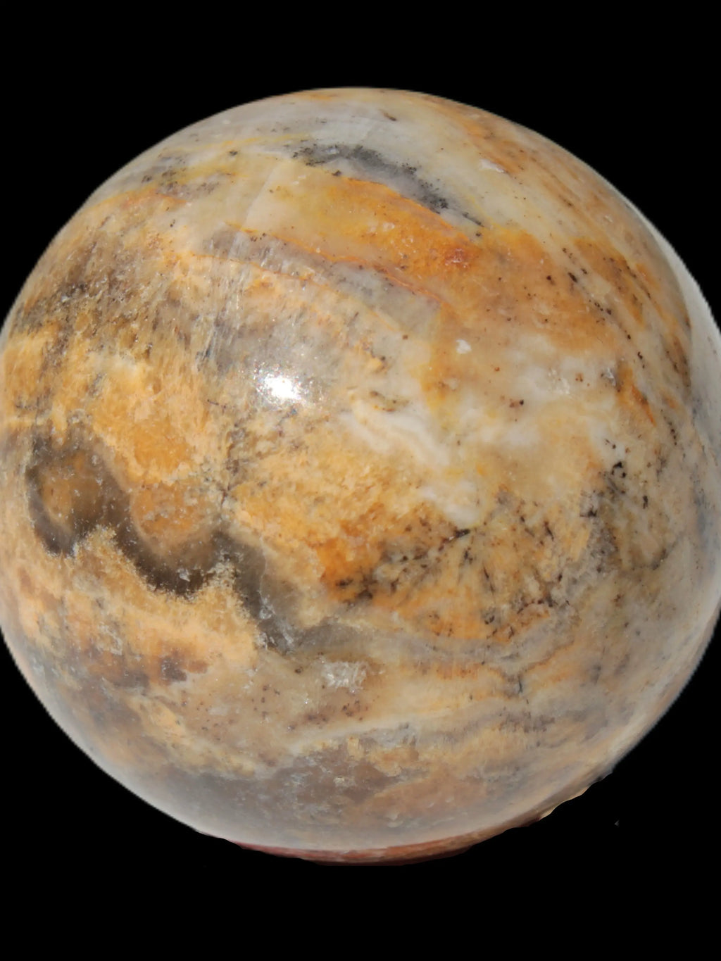 Calcite banded sphere 180g Rocks and Things