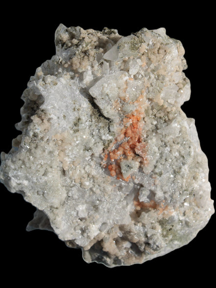 Calcite cluster with sparkly complex Chalcopyrite mineralisation 1340g in sunlight - Rocks and Things Store