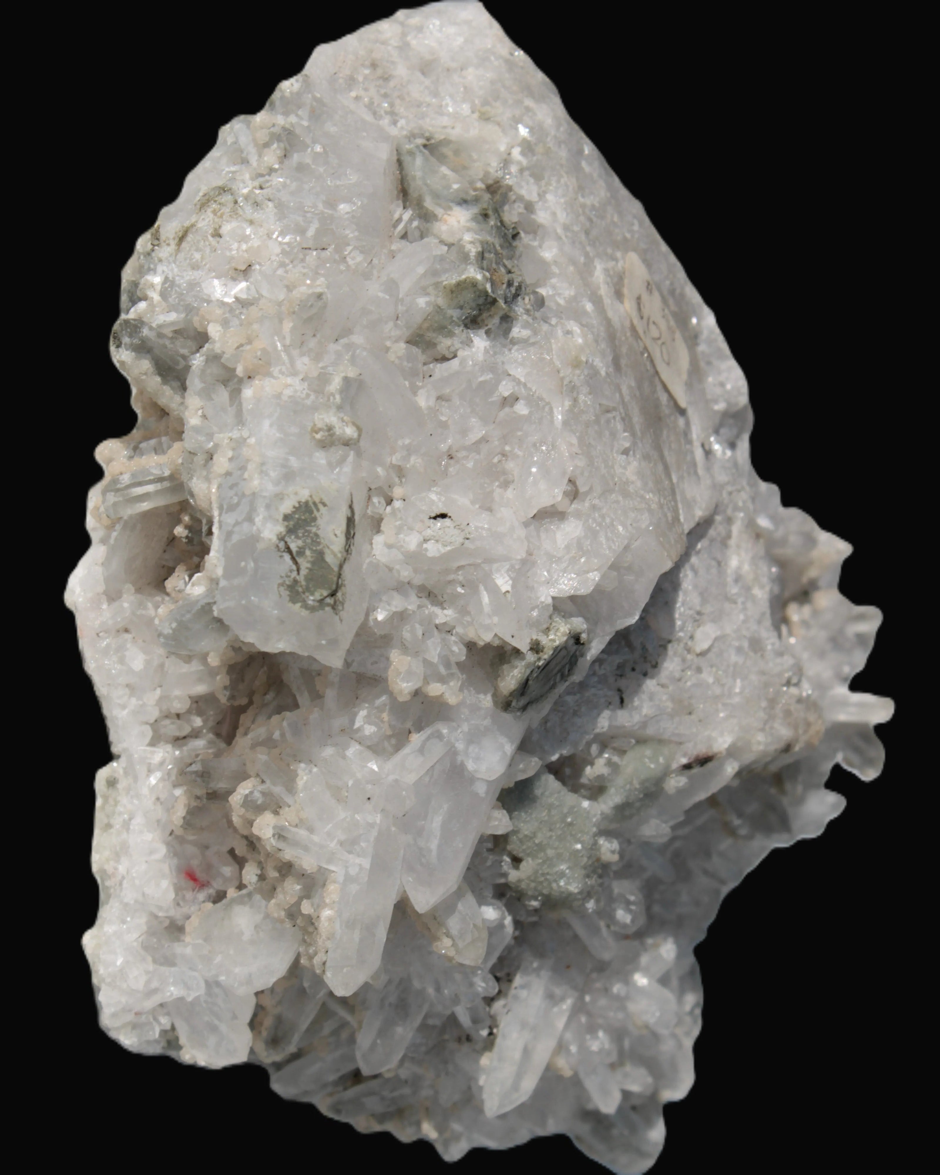 Calcite cluster with sparkly complex Chalcopyrite mineralisation 1340g in sunlight - Rocks and Things Store