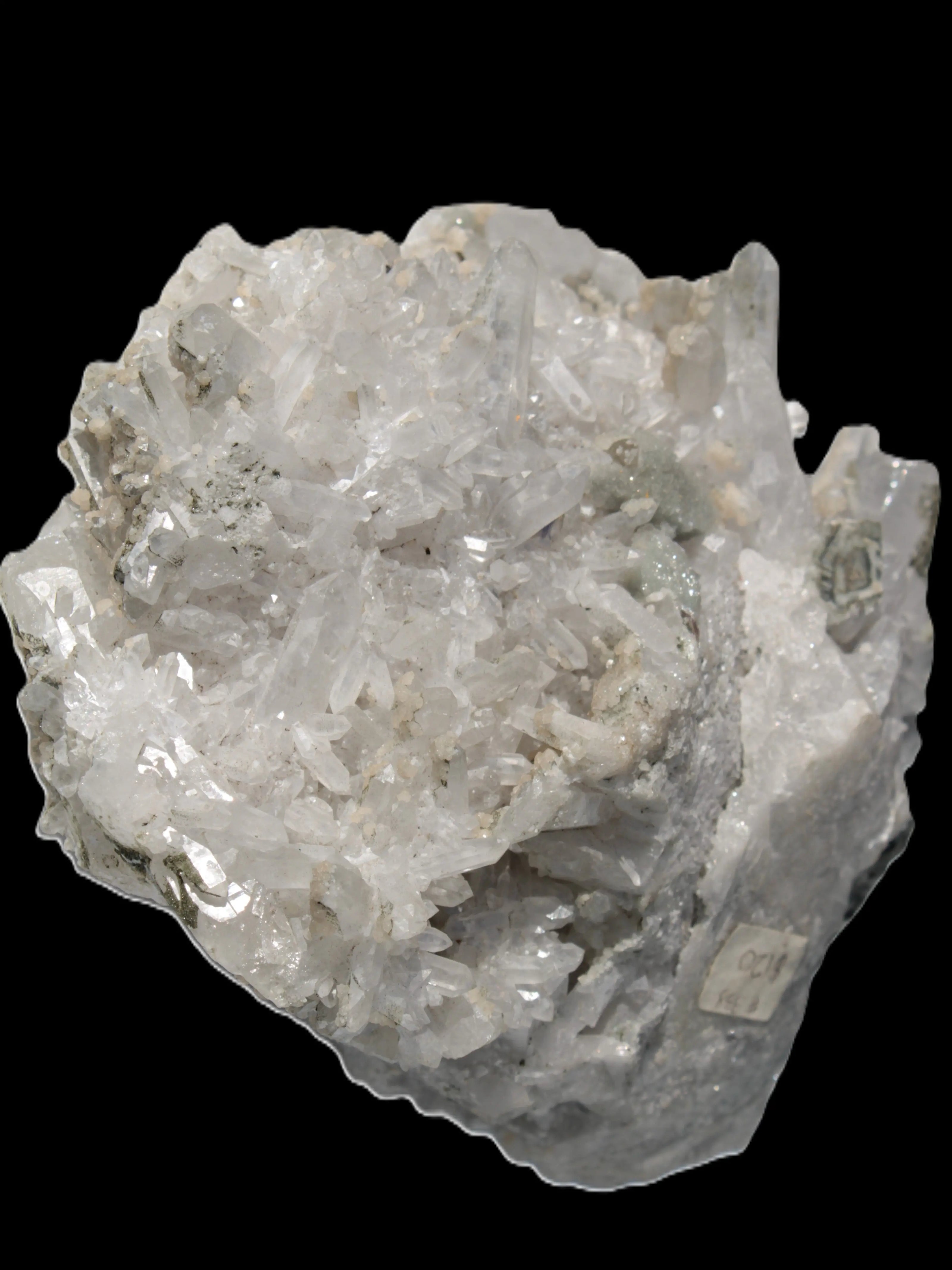Calcite cluster with sparkly complex Chalcopyrite mineralisation 1340g in sunlight - Rocks and Things Store