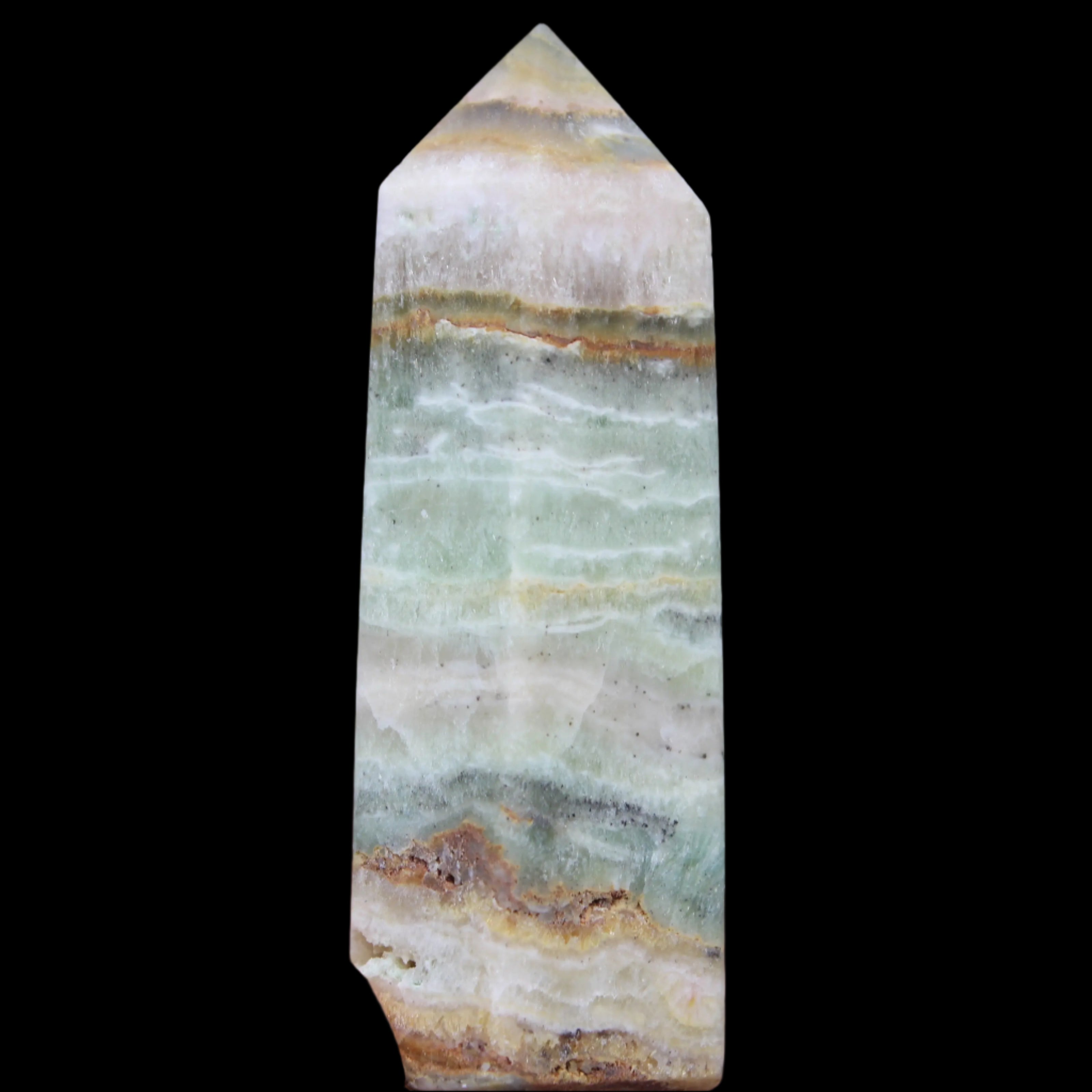 Caribbean Calcite Blue Aragonite wand 71g - Rocks and Things Store