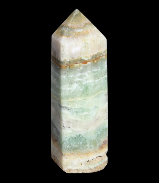 Caribbean Calcite Blue Aragonite wand 71g - Rocks and Things Store