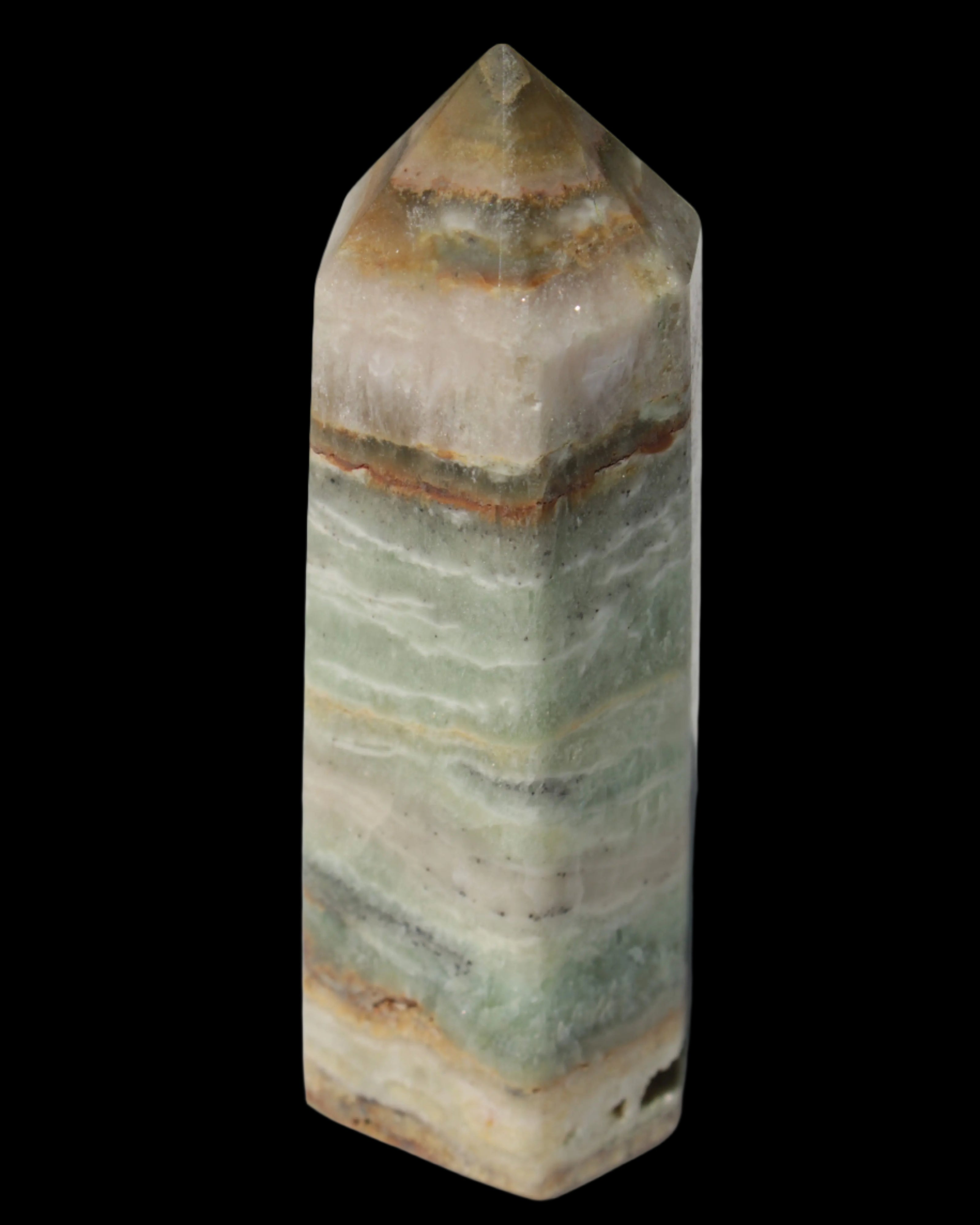 Caribbean Calcite Blue Aragonite wand 71g - Rocks and Things Store