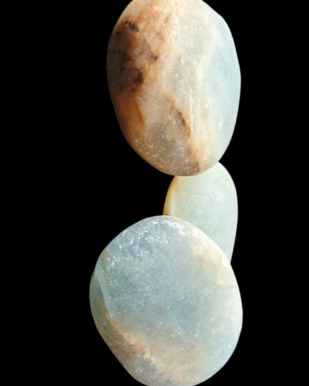 Caribbean Calcite blue Aragonite, 2 stones 14-20g - Rocks and Things Store