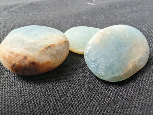 Caribbean Calcite blue Aragonite, 2 stones 14-20g Rocks and Things