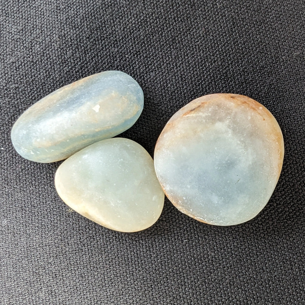 Caribbean Calcite blue Aragonite, 2 stones 14-20g Rocks and Things