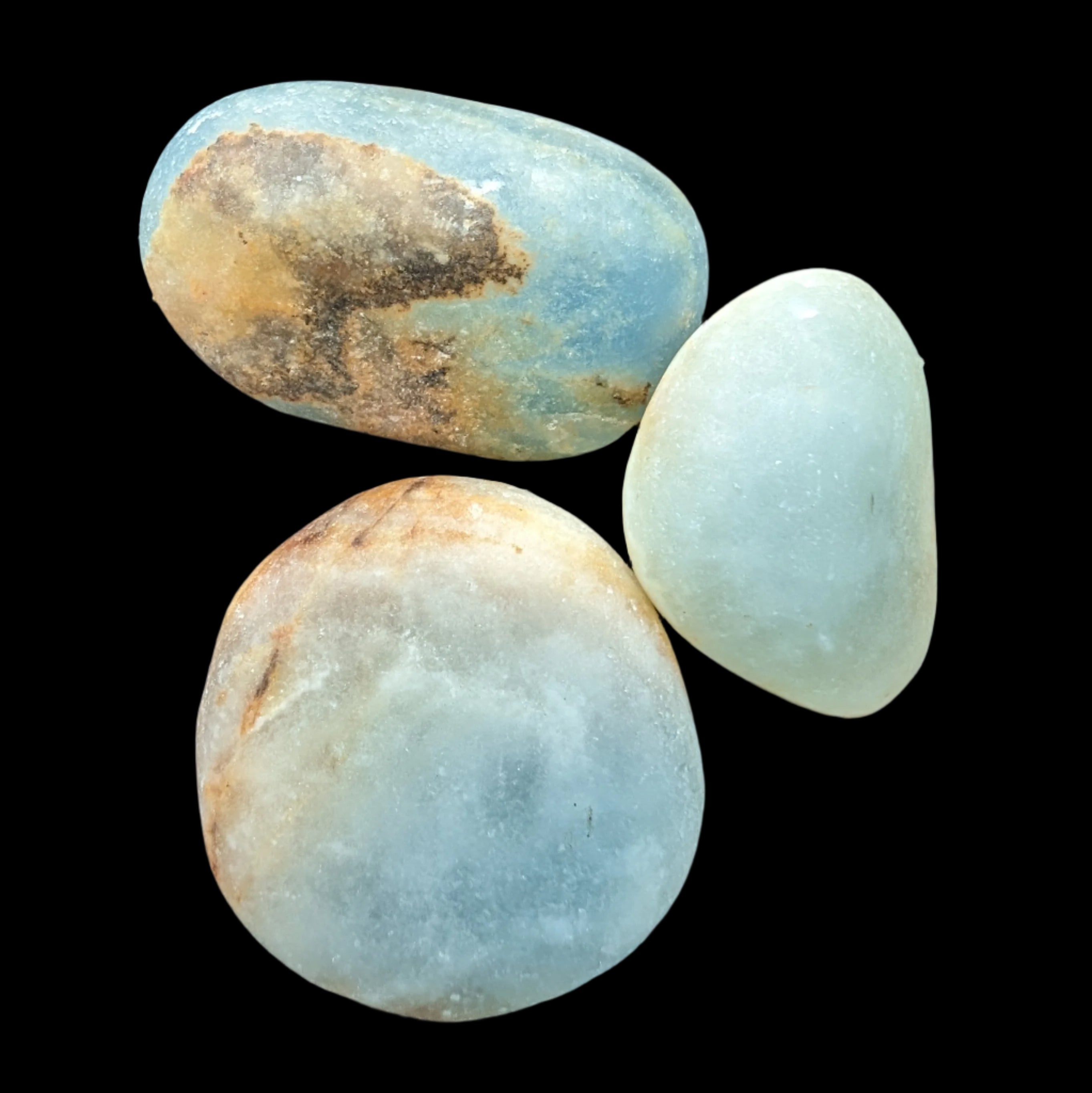 Caribbean Calcite blue Aragonite, 2 stones 14-20g - Rocks and Things Store