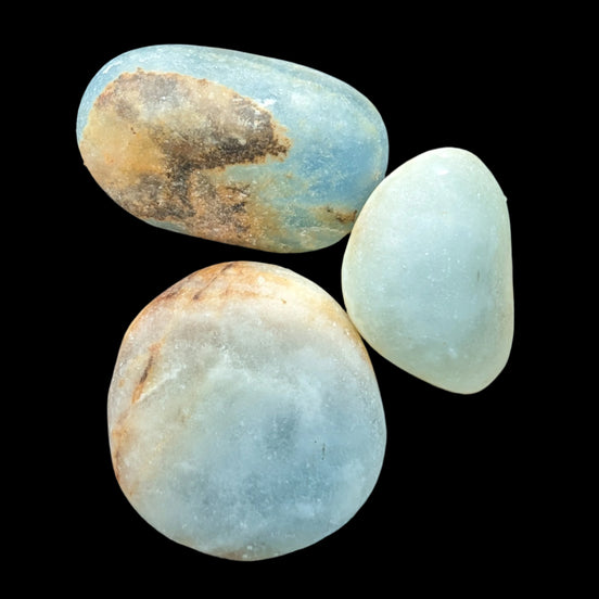 Caribbean Calcite blue Aragonite, 2 stones 14-20g - Rocks and Things Store