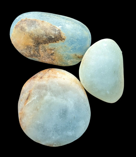 Caribbean Calcite blue Aragonite, 2 stones 14-20g - Rocks and Things Store