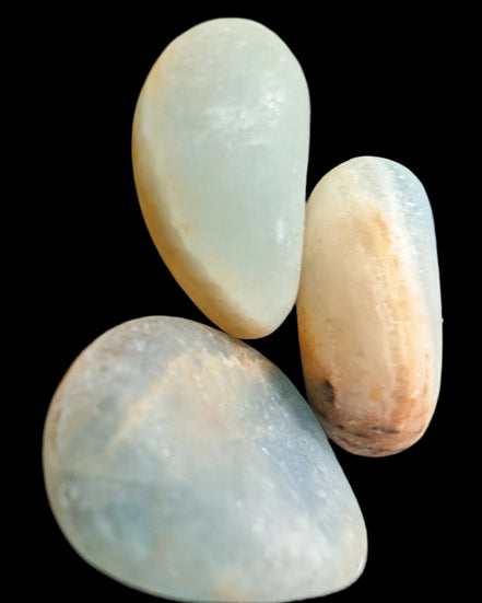 Caribbean Calcite blue Aragonite, 2 stones 14-20g - Rocks and Things Store