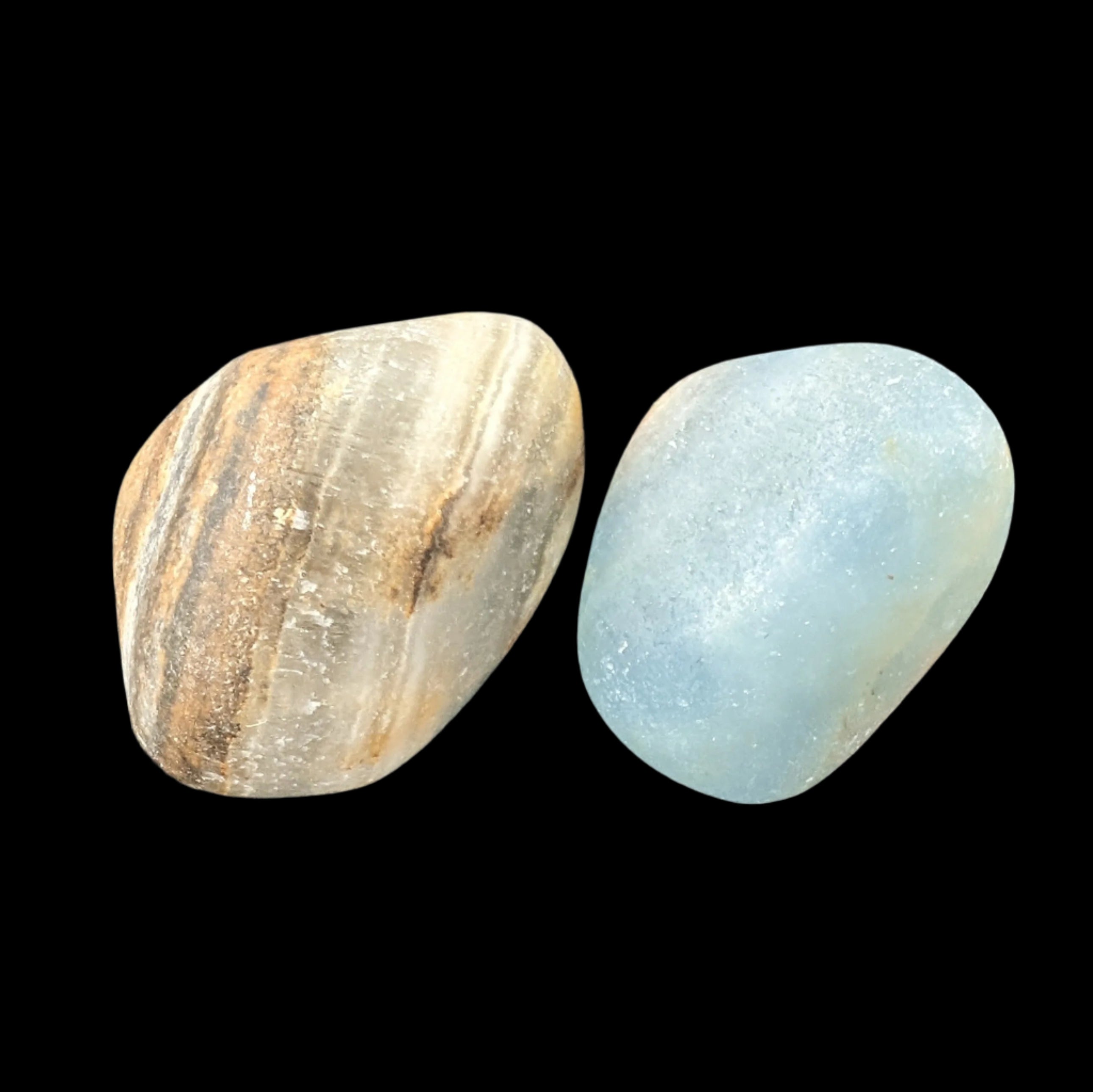 Caribbean Calcite blue Aragonite, 2 stones 14-20g - Rocks and Things Store