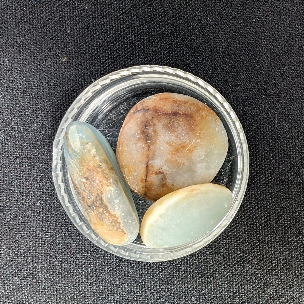 Caribbean Calcite blue Aragonite, 2 stones 14-20g Rocks and Things