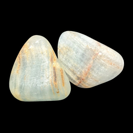 Caribbean Calcite blue Aragonite, 2 stones 14-20g - Rocks and Things Store